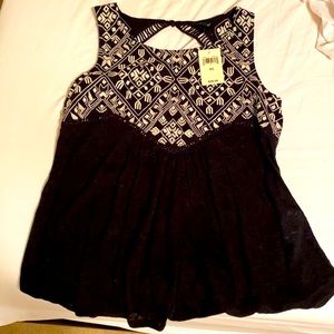 Lucky Brand With Tag Embroidered Tank, XS
